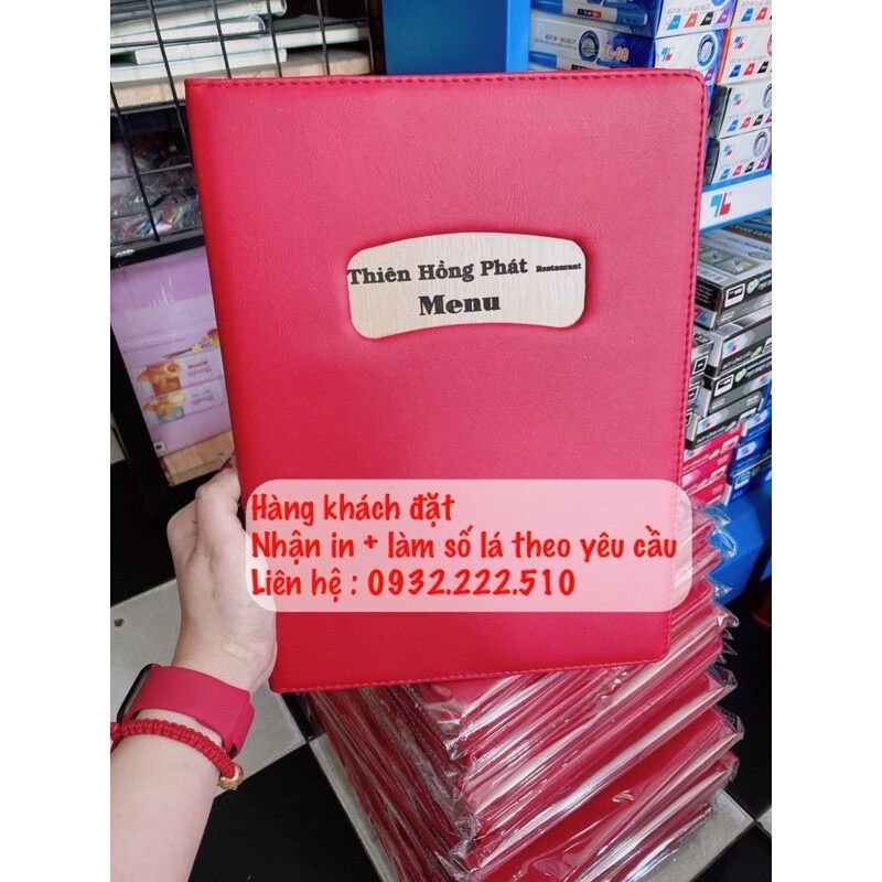 CUỐN BÌA MENU DA 10 LÁ A4 205