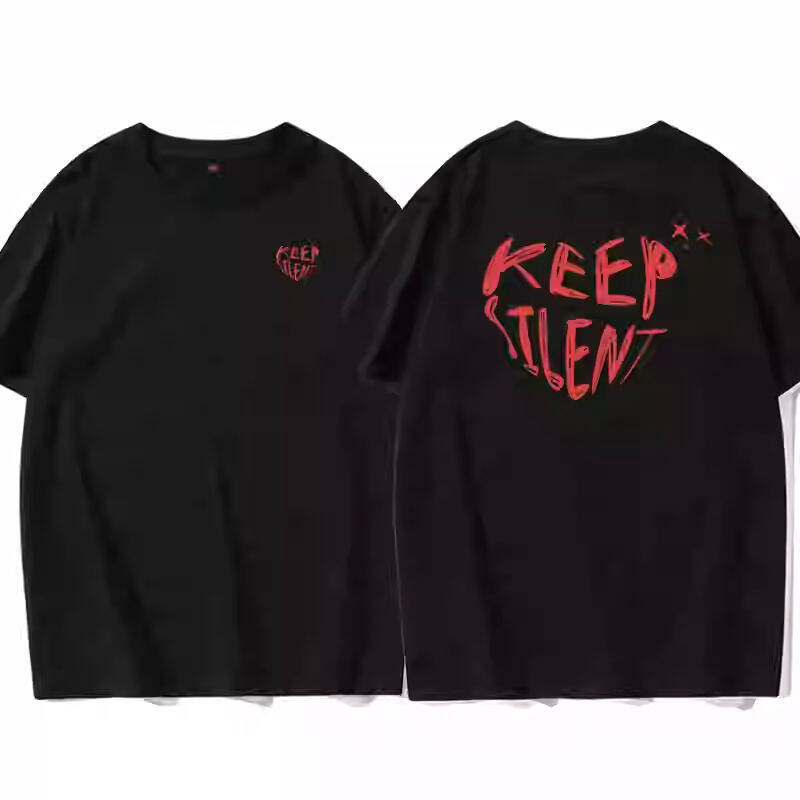 Áo Thun Cotton Tay Ngắn in Hình Trái Tim Ngày Lễ Tình Nhân Dành Cho Nữ Always Wonder Keep Silent Của