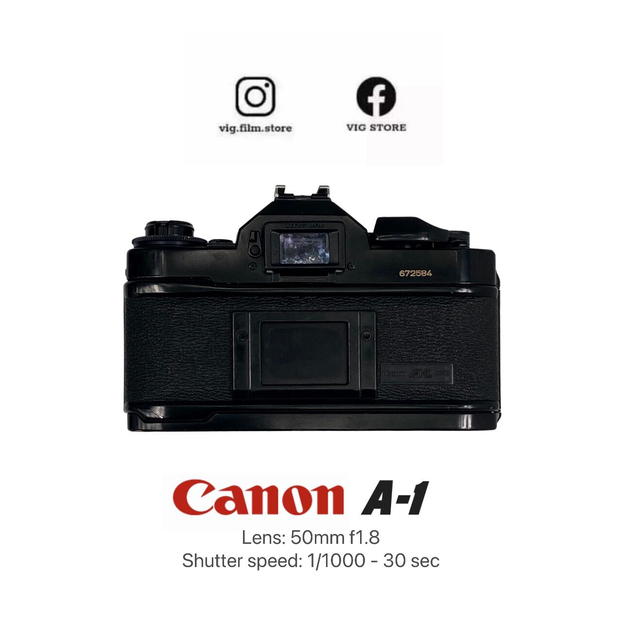 Máy chụp ảnh film Canon A1 / 50mm f1.8