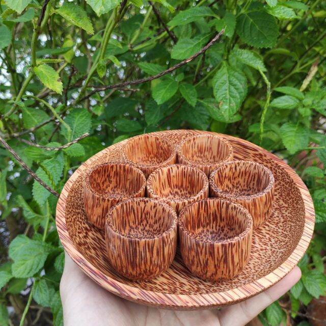 Bộ khay và ly rượu