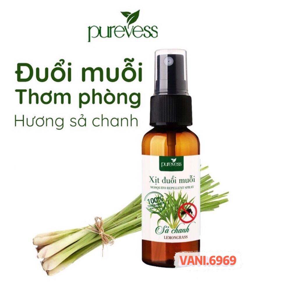 Tinh dầu xịt đuổi muỗi sả chanh Purevess