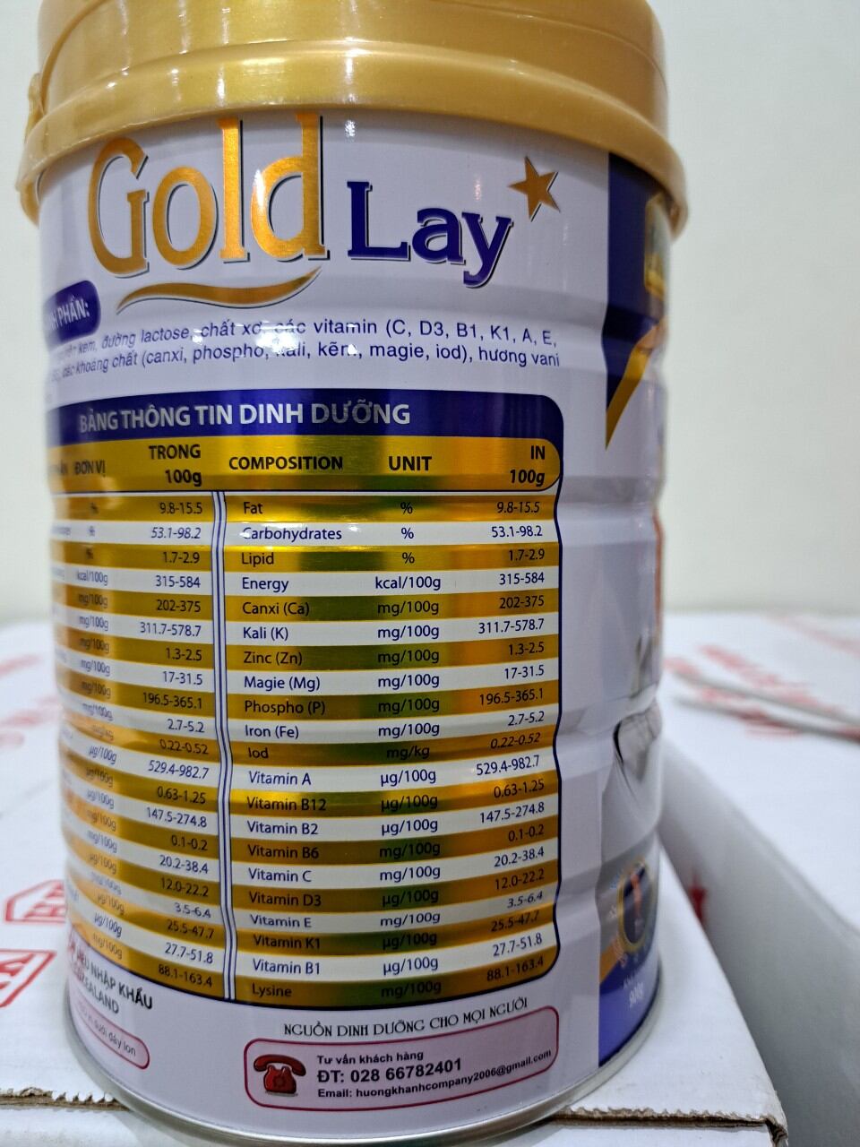 Sữa Bột Goldlay Canxi Sure 900g bổ sung canxi