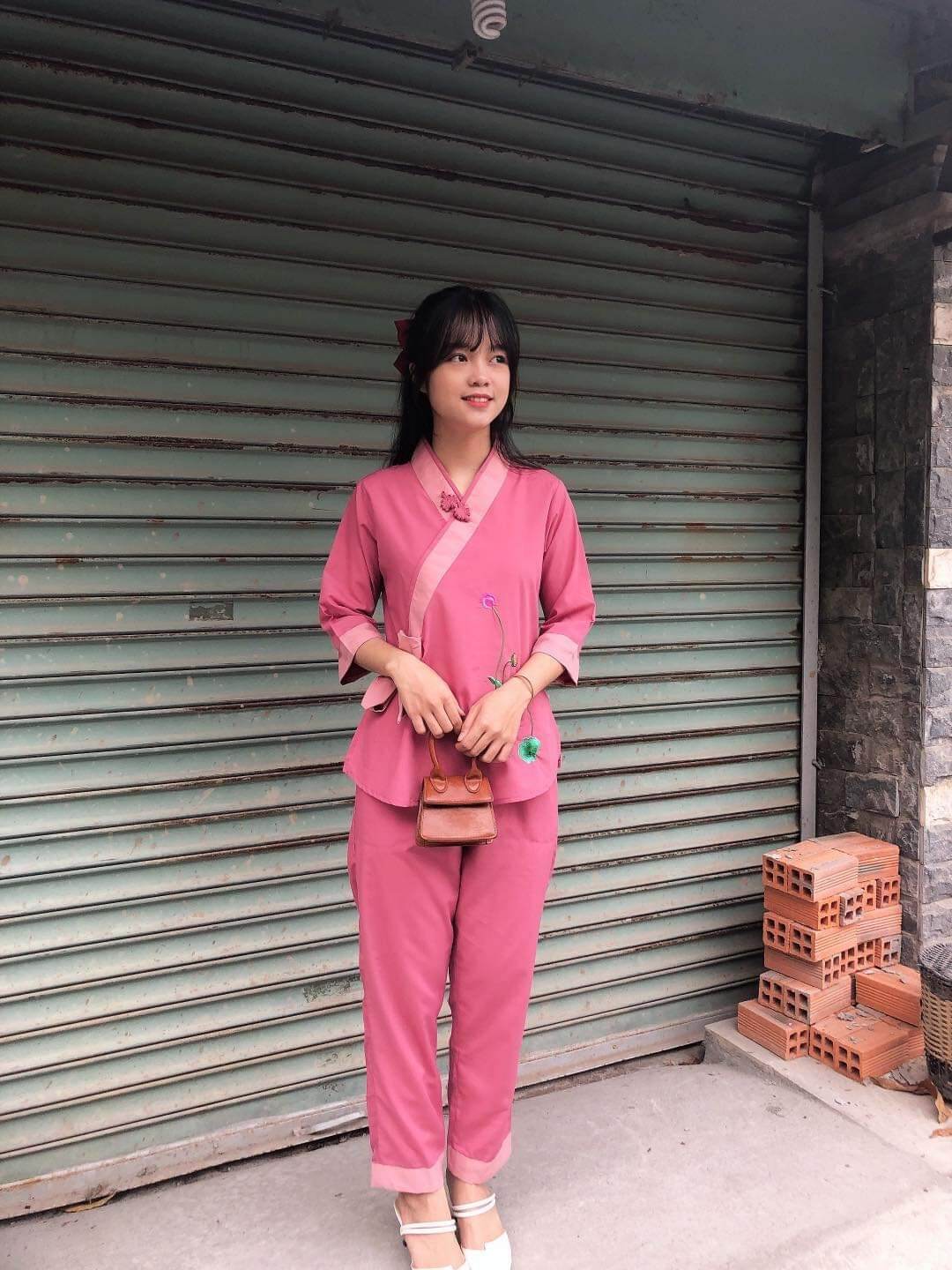 đồ Phật tử#đồ lam đi chùa#phối nơ