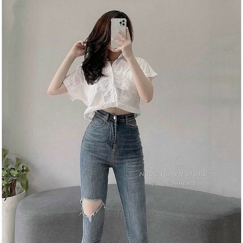 Quần jean rách nữ kiểu mới đủ size