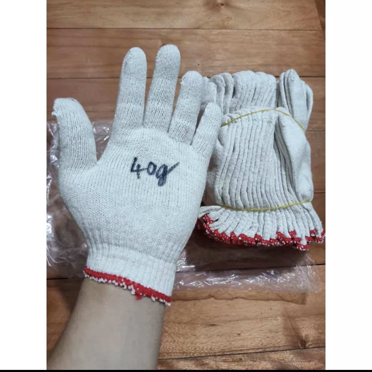 10 đôi găng tay sợi loại 40g, găng tay lao động, tất tay giá rẻ