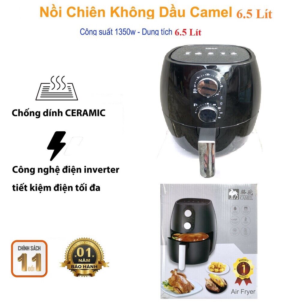 (Sỉ) Nồi chiên không dầu camel 6- 6,5 lít
