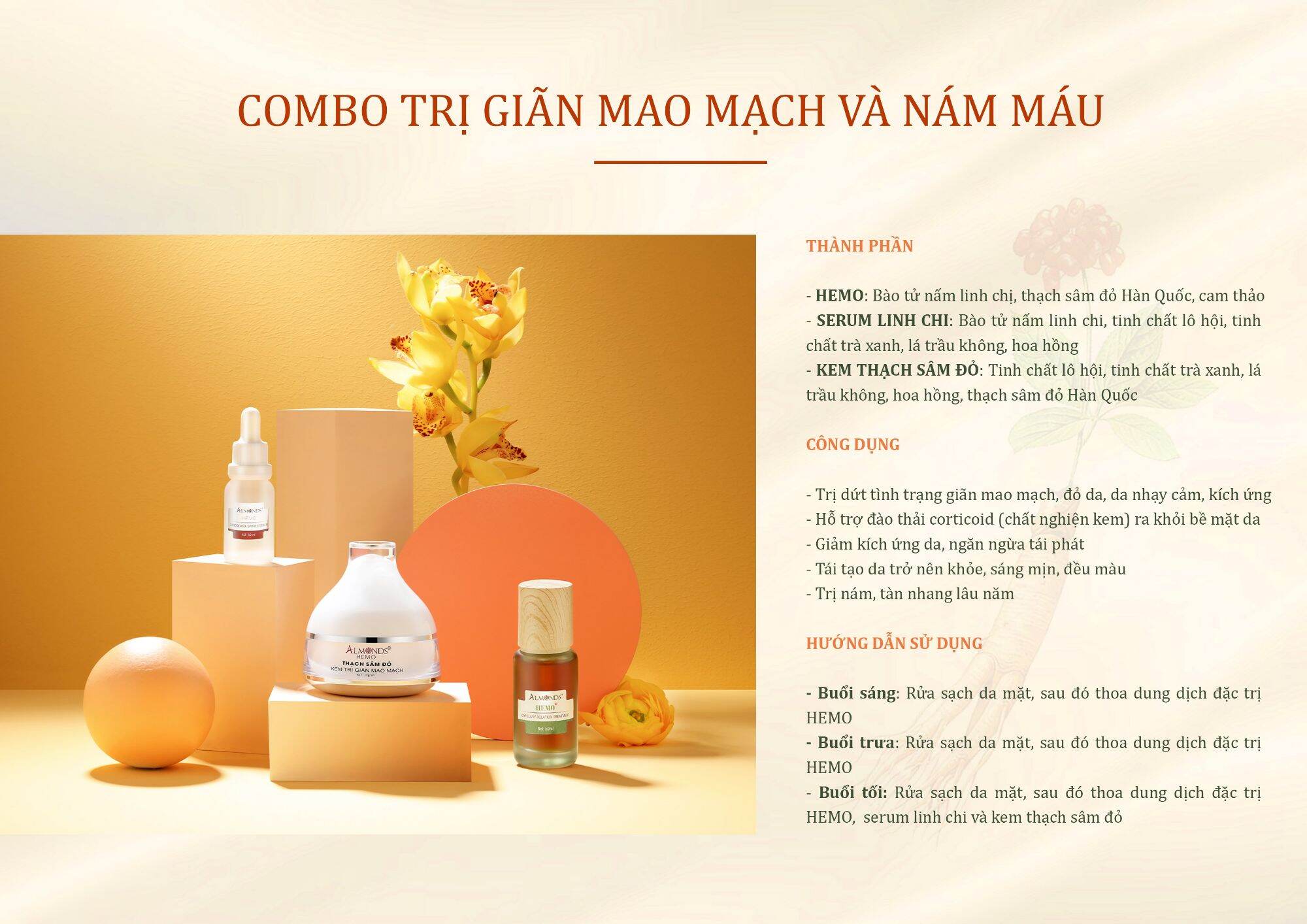 Bộ mao mạch nám máu almonds