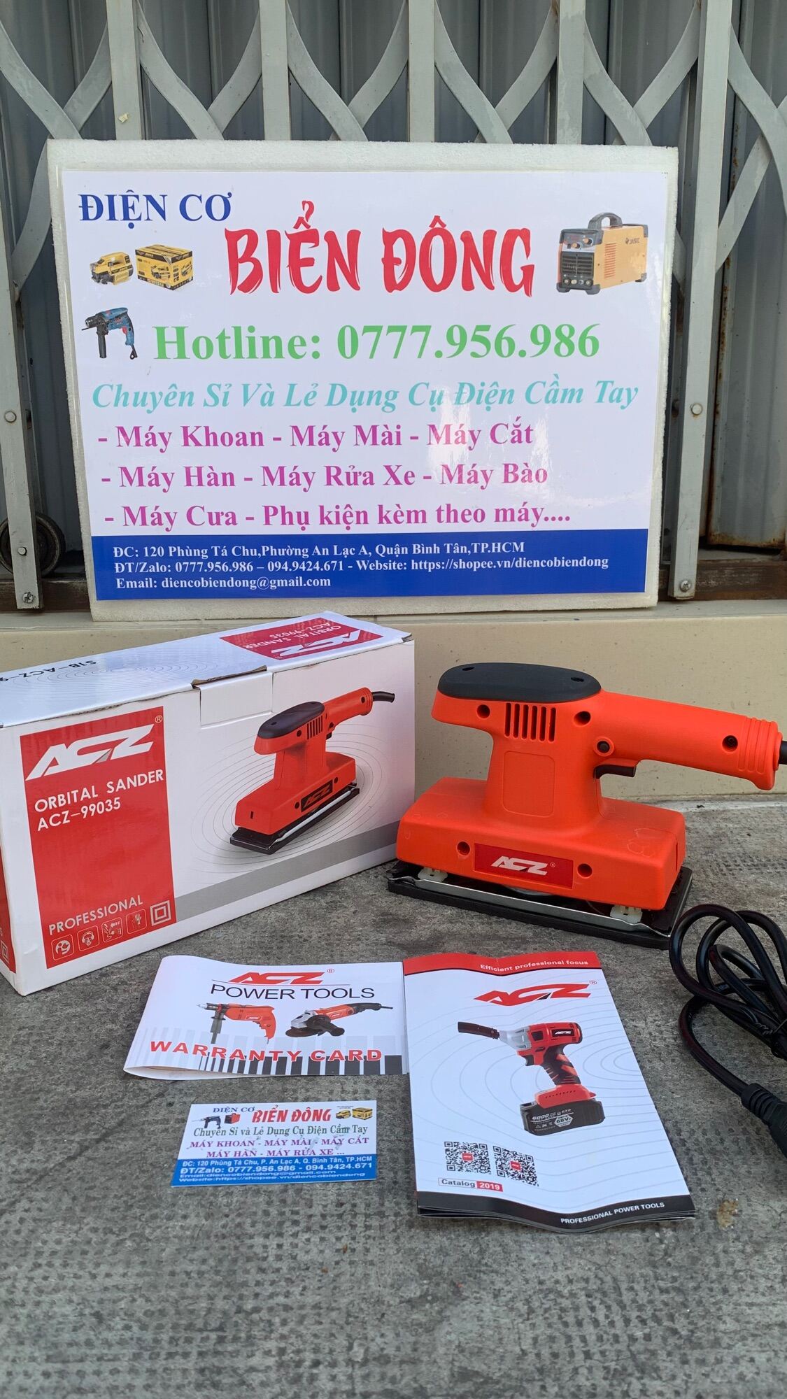 Máy chà nhám chữ nhật ACZ 99035 đánh bật tối ưu các bề mặt nhám làm bóng