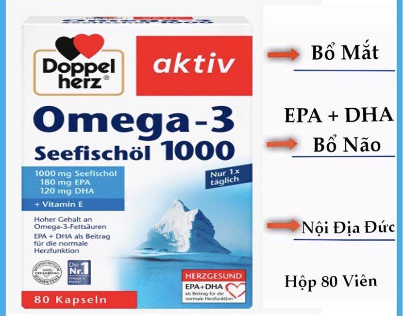 Dầu cá OMEGA -3 Seefischol 1000 ( Hàng Đức 🇩🇪 )