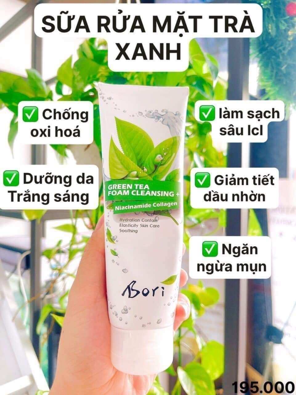 SỮA RỬA MẶT TRẮNG DA TRÀ XANH BORI HÀN QUỐC 120ML