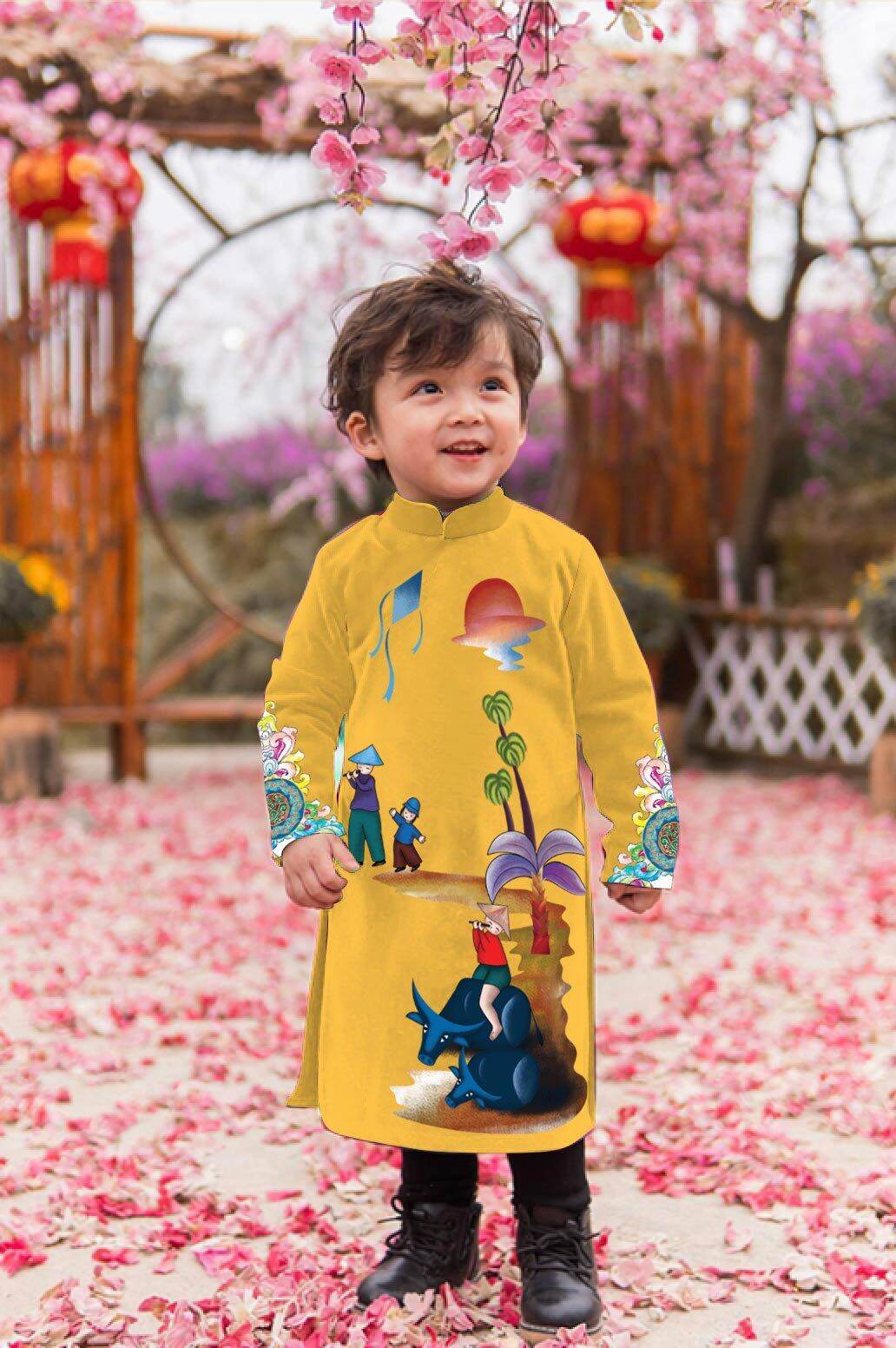 áo dài bé trai