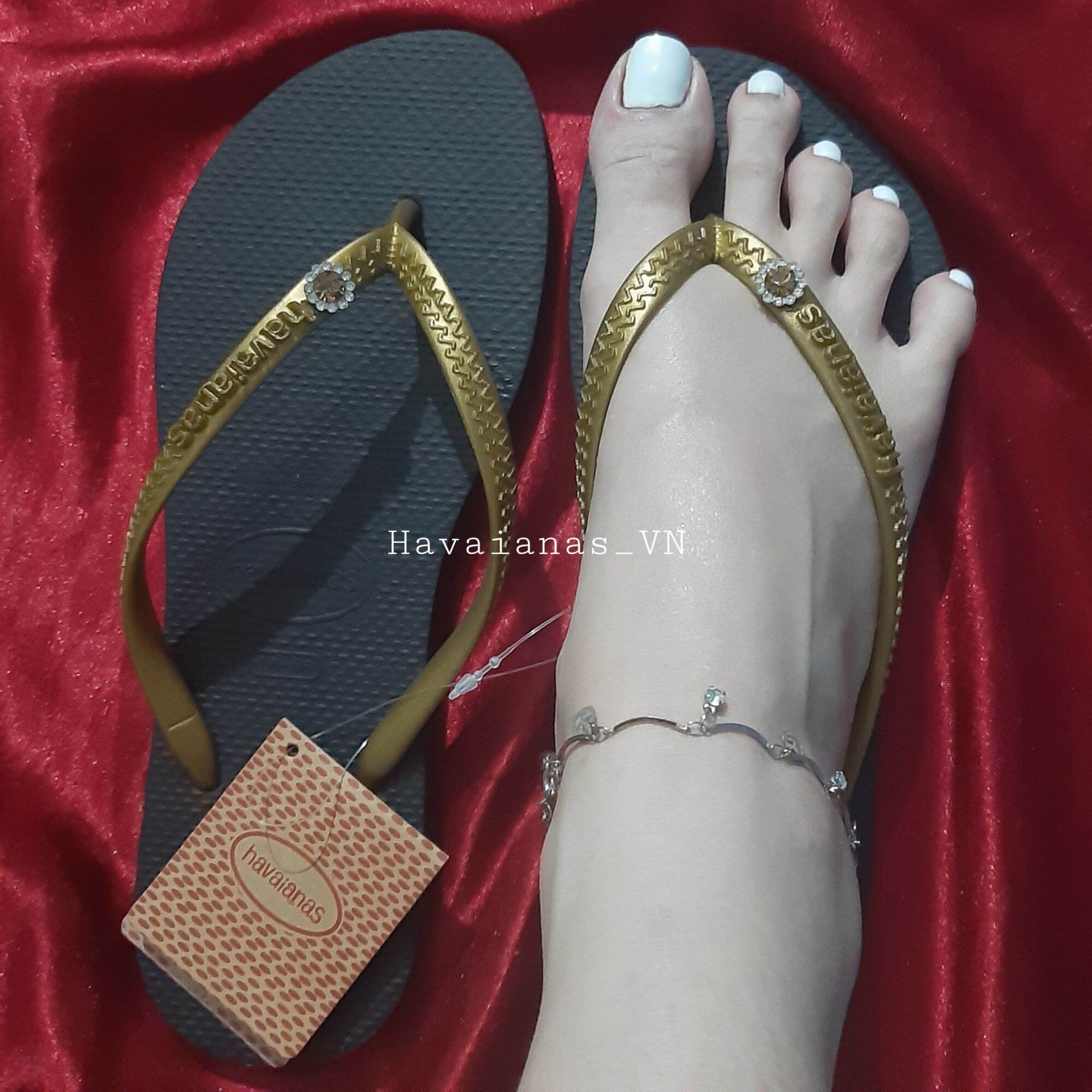 🔥FREESHIP🔥HAVAIANAS - Dép nữ đính đá hoa mai