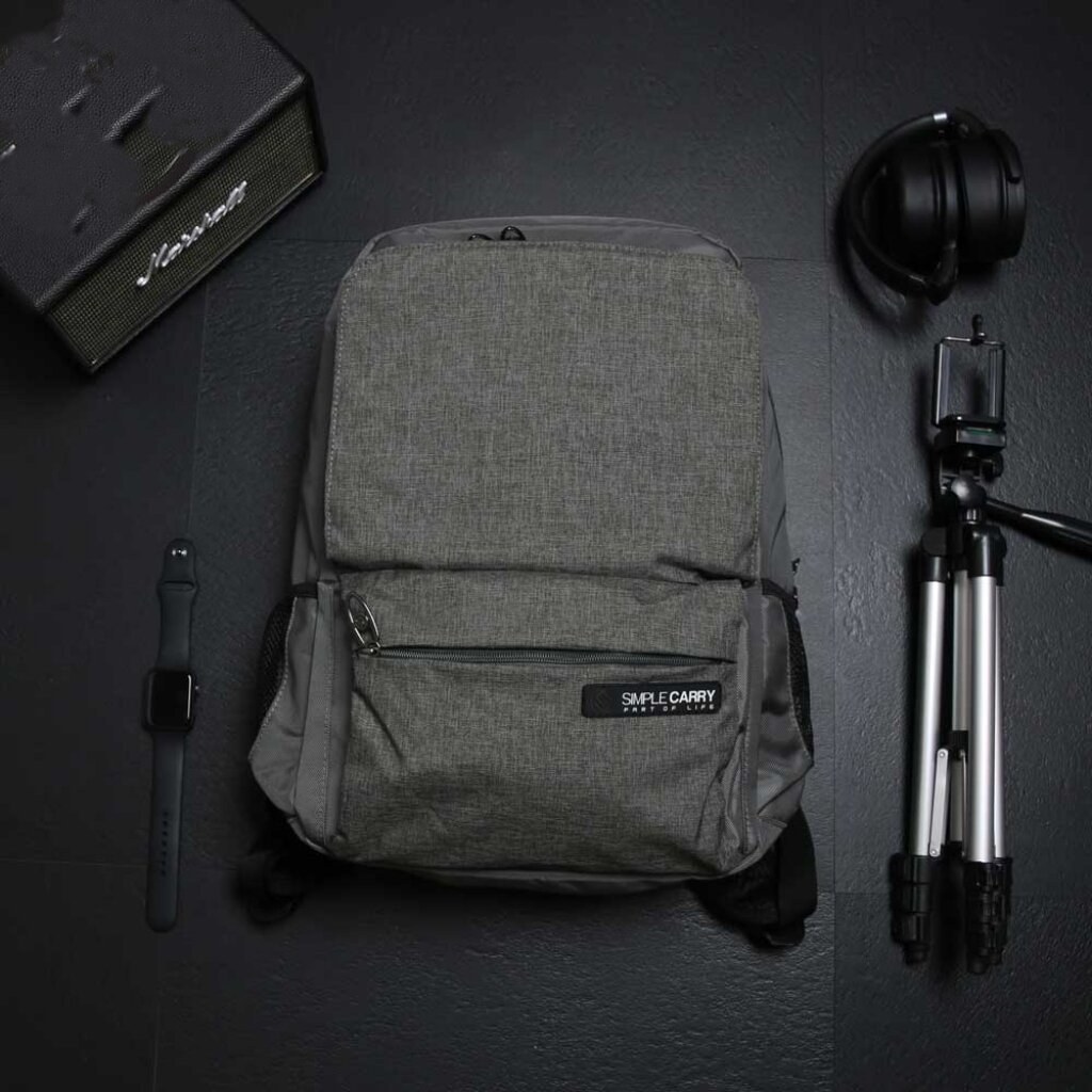 Balo laptop 15inch hàn quốc simple carry b2b01 màu xanh rêu chống thấm nước bảo hành 10 năm