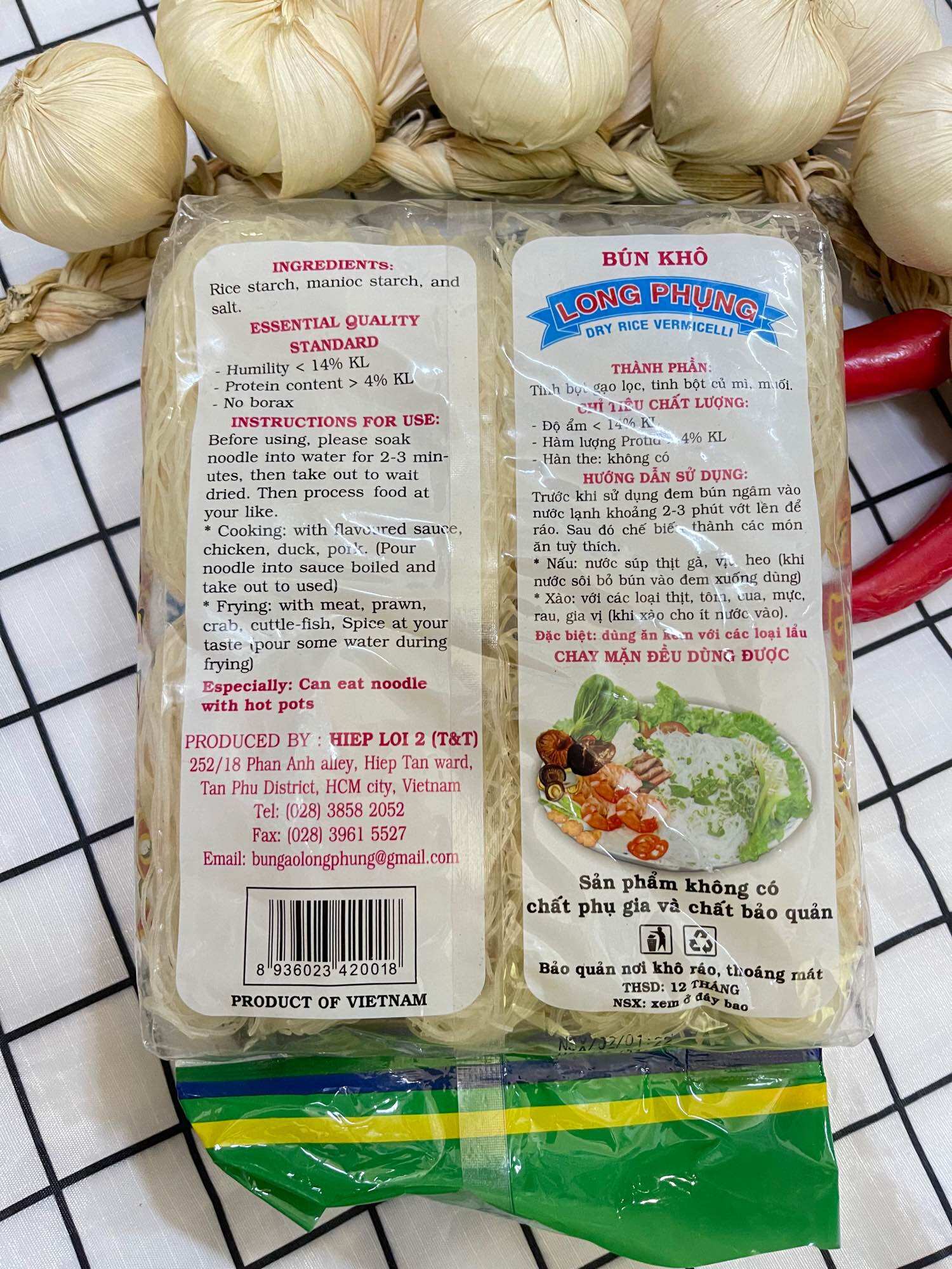 BÚN GẠO KHÔ HIỆU LONG PHỤNG 400GRAM