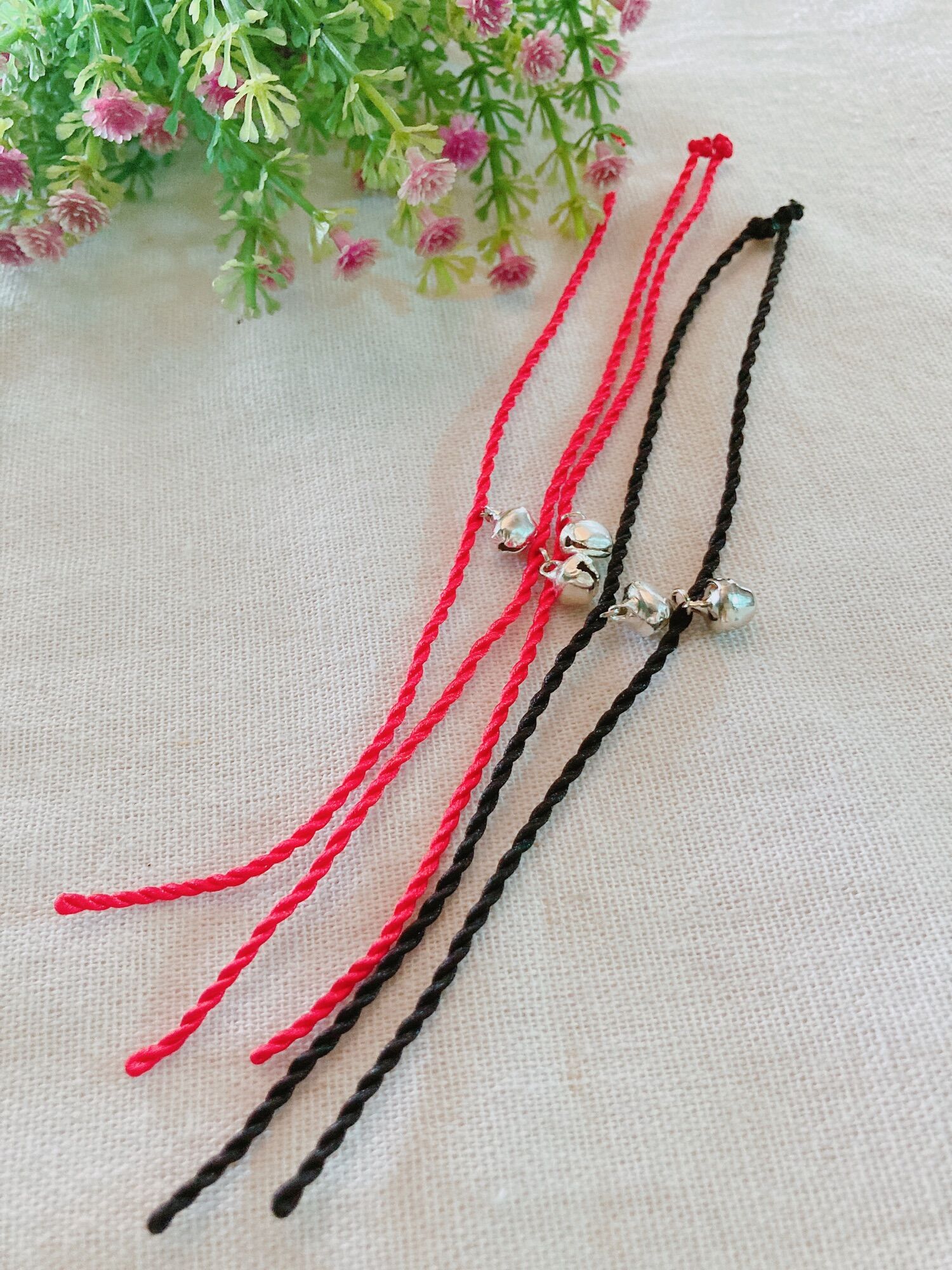 Combo 5 vòng tay dây may mắn phối chuông