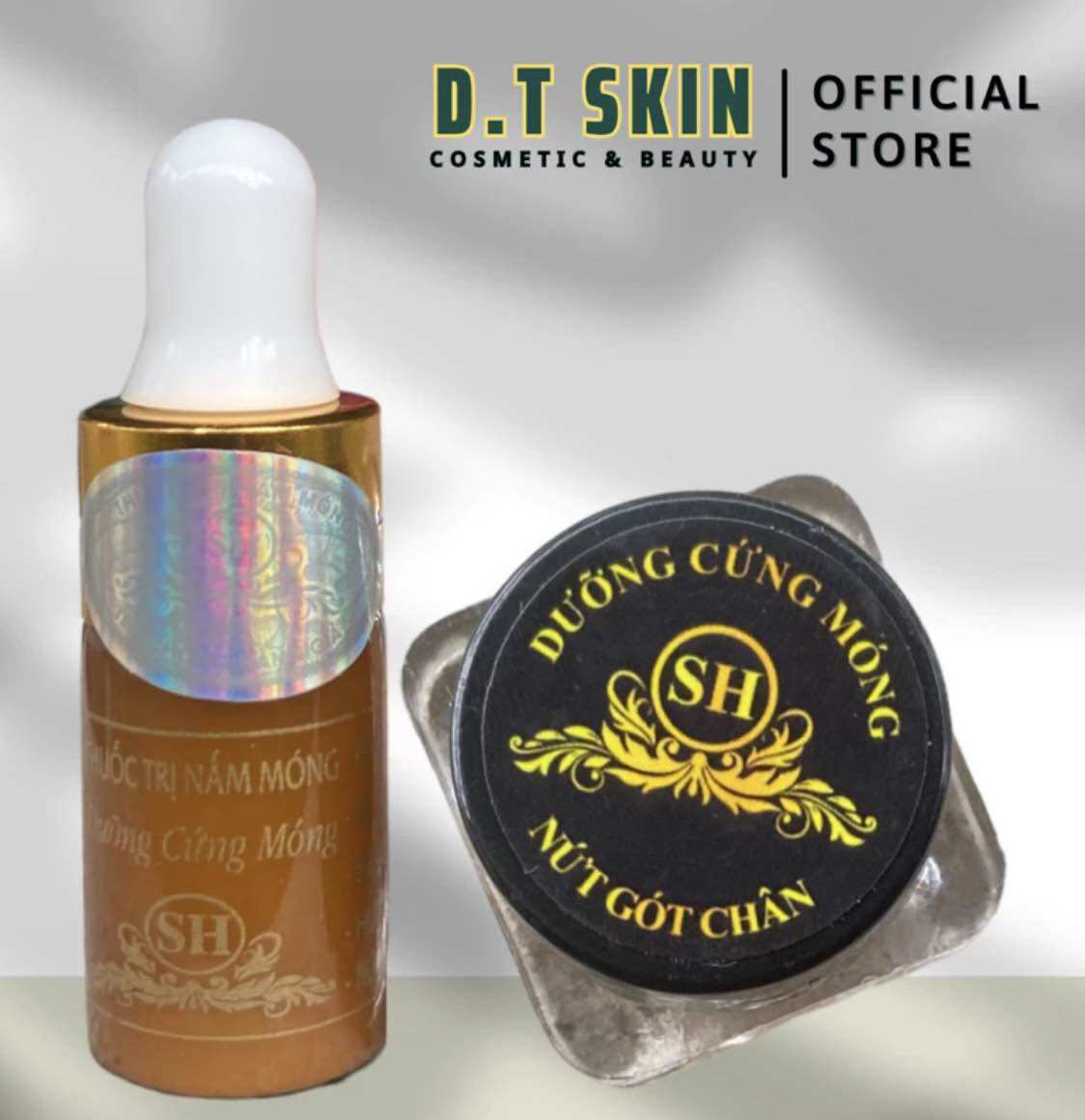 Combo (1 chai nấm+ 1 lọ dưỡng hiệu SH) đánh bay nấm móng+ phục hồi hư tổn ở móng