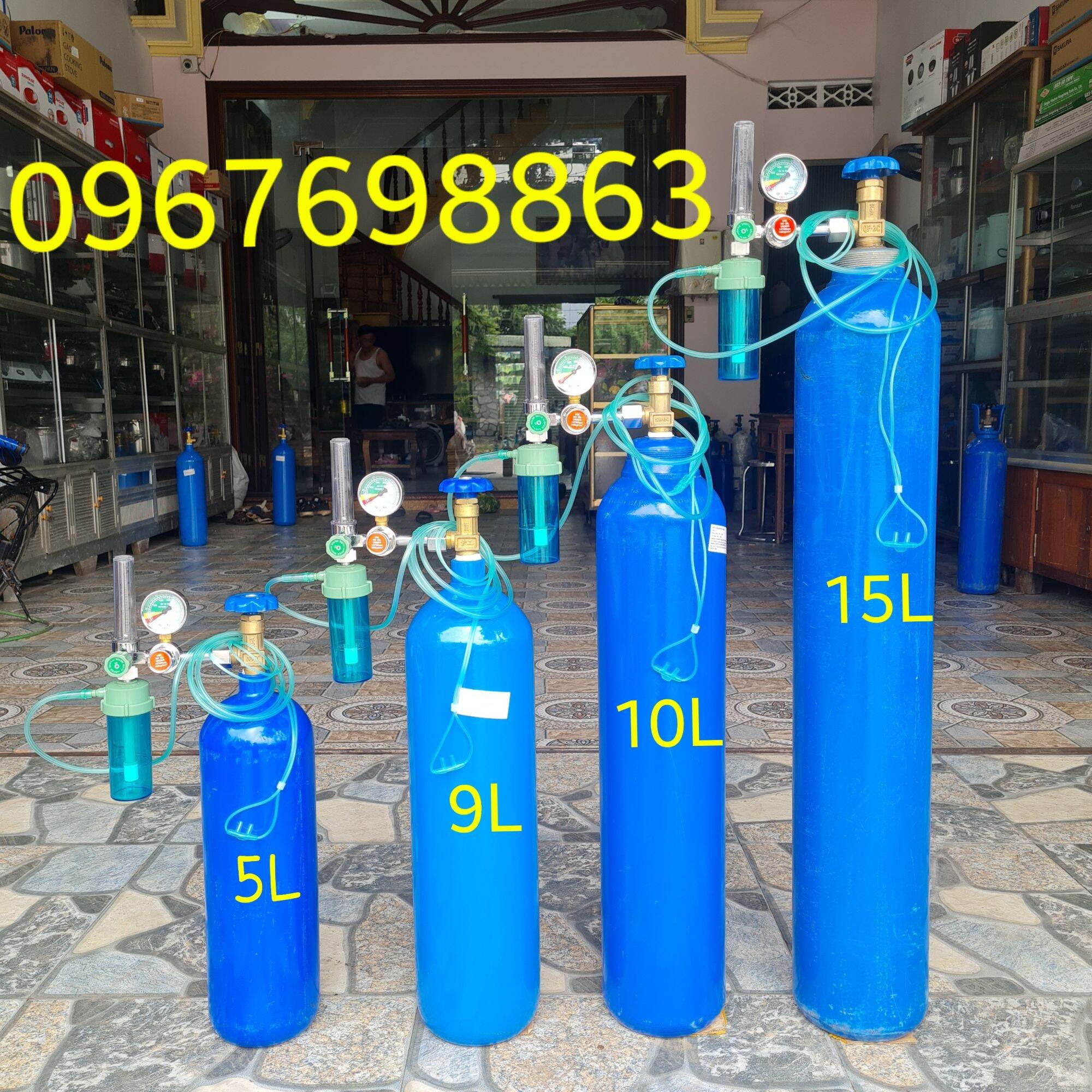 Bình Oxy y tế 9L sử dụng ngay