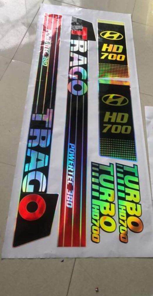 [HCM]trọn bộ tem trago huyndai 7 màu 3 lớp cao cấp