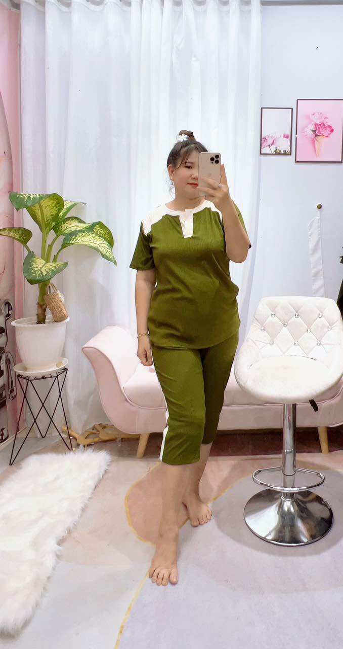 BỘ LỮNG THUN GÂN PHỐI CÁ TÍNH BIGSIZE Nữ 68-95kg