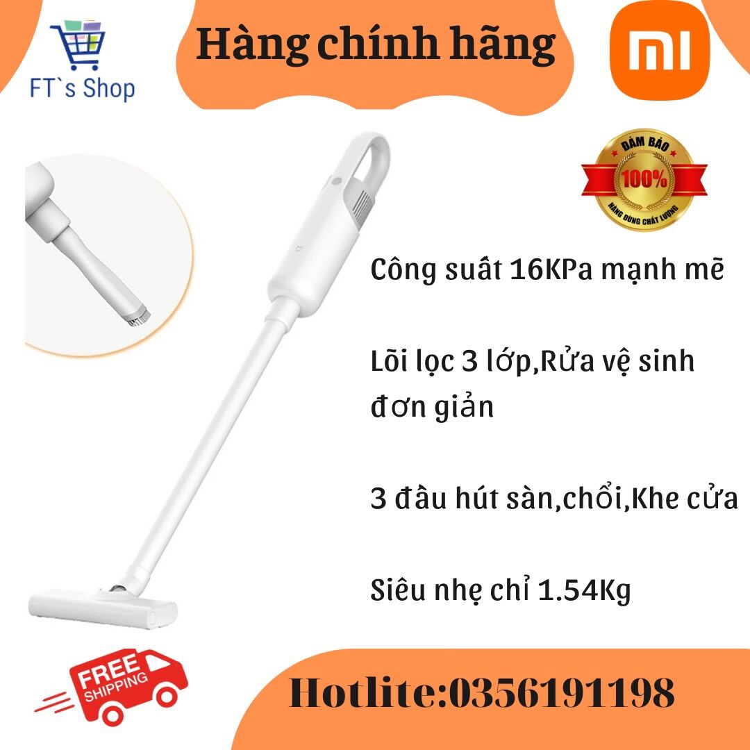 Máy hút bụi cầm tay Xiaomi, Máy hút bụi cầm tay gia đình công suất 16KPA, Máy hút bụi mini, Hàng chính hãng
