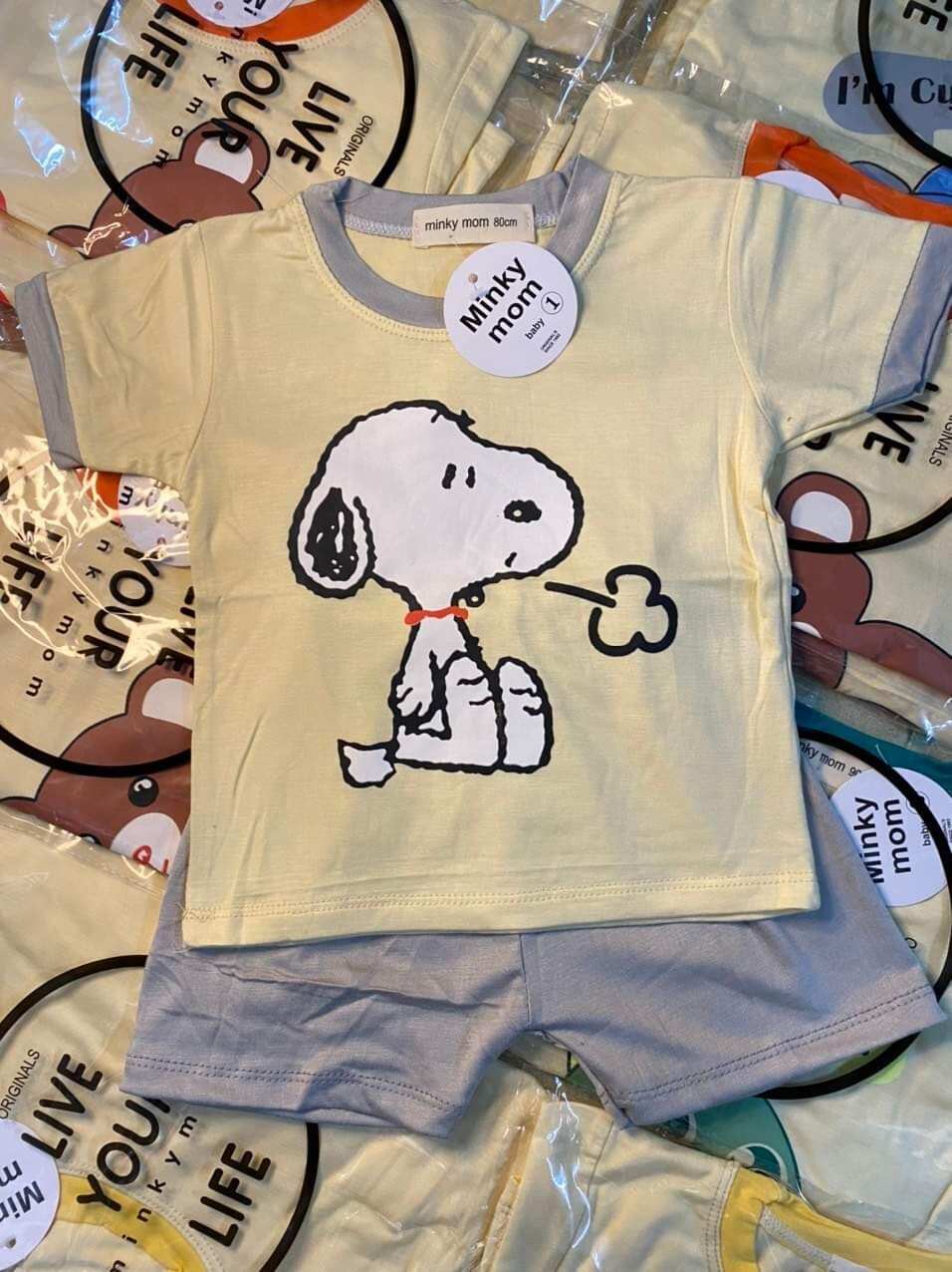 Đồ bộ Minky Mom cho bé siêu mịn ,mát