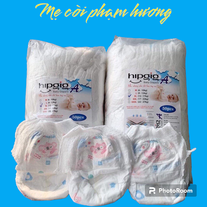  Bỉm Tả Quần Tả Dán HIPGIG A Loại 1 giá rẻ 100 miếng 