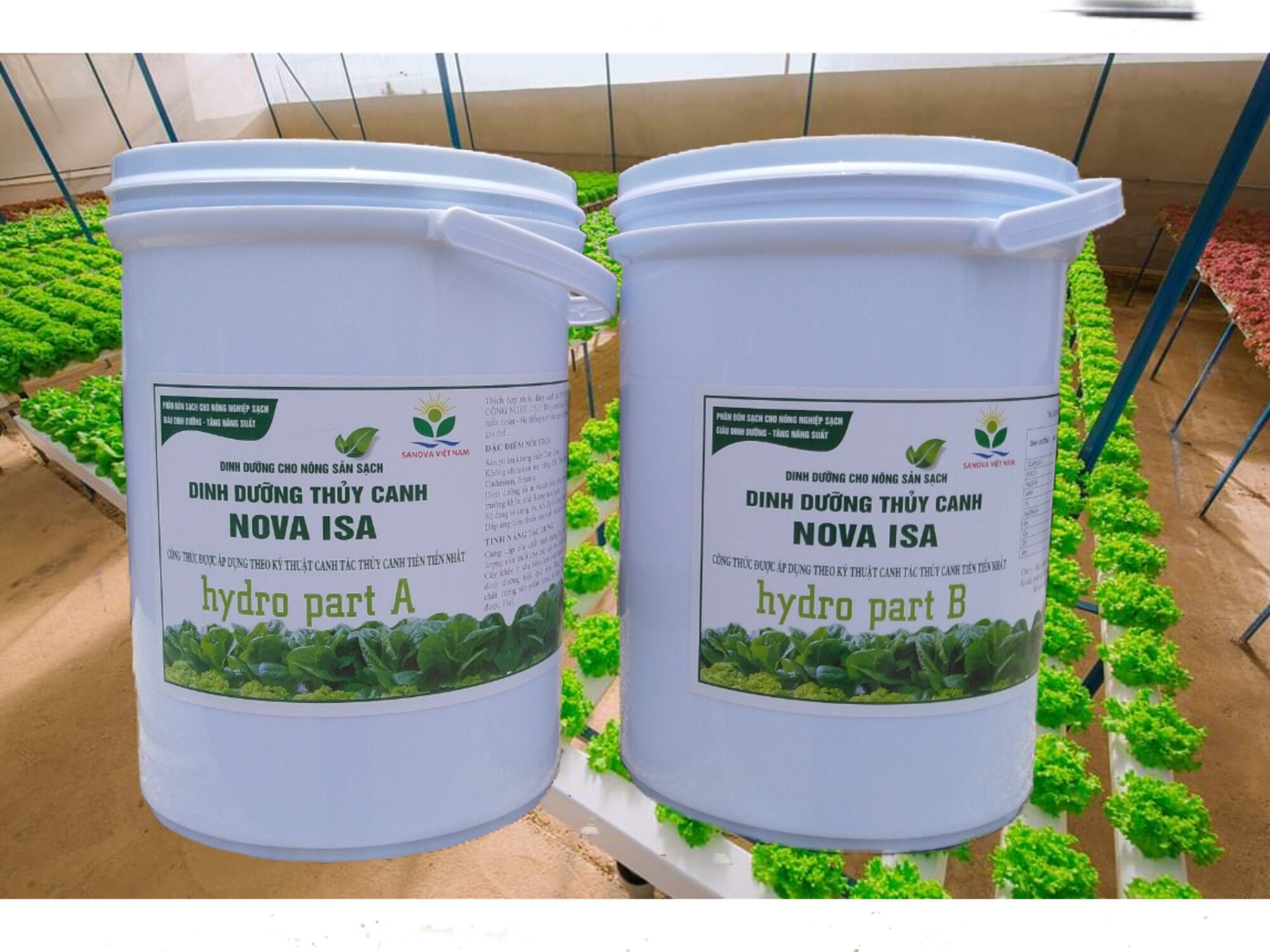 Phân bón trồng rau thuỷ canh nova isa 20