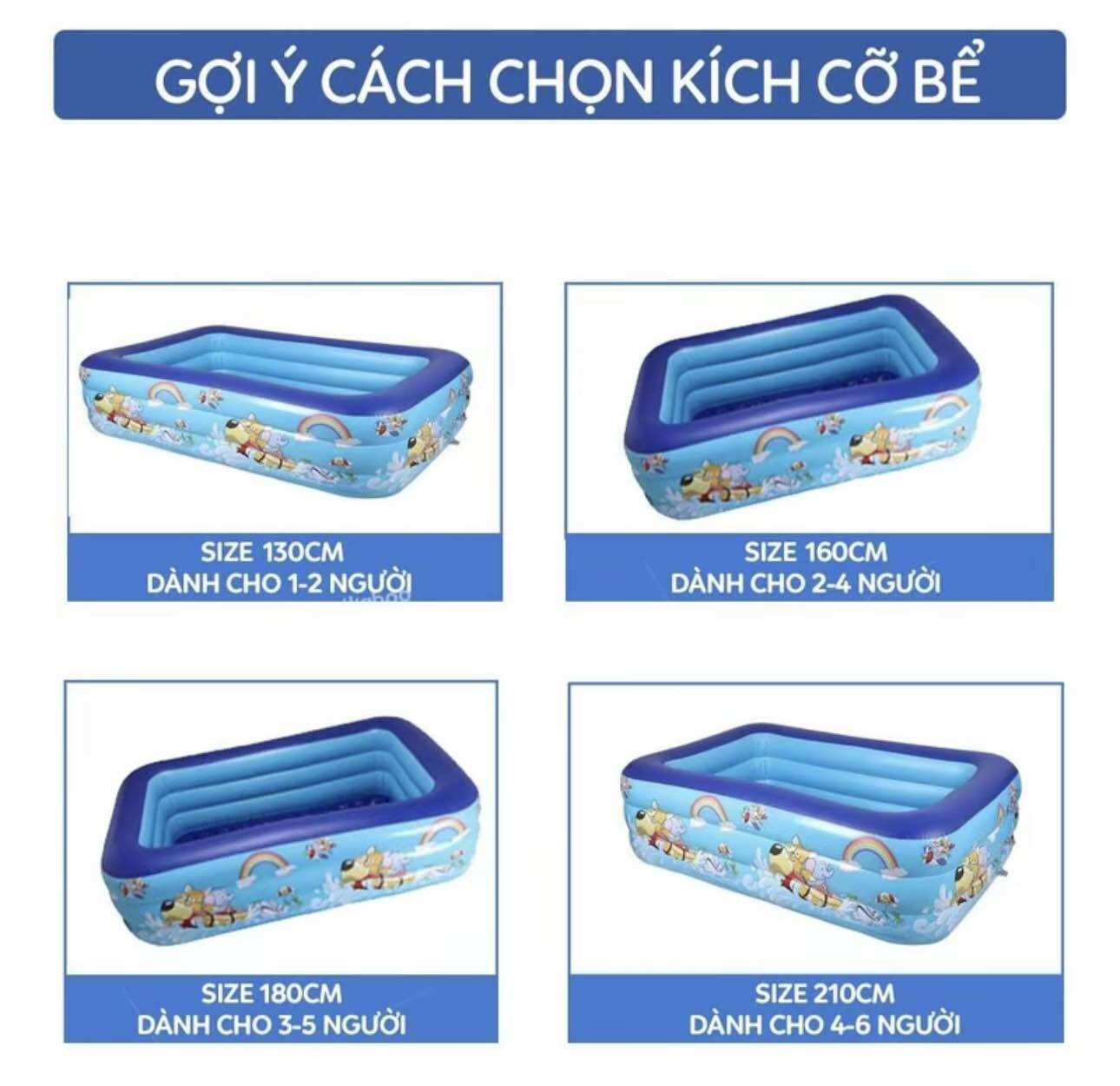 Bể bơi 3 tầng đủ size