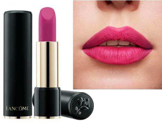 Son Lancome 313 Rose Fulminante Drama Matte Full Box.Màu tím hồng