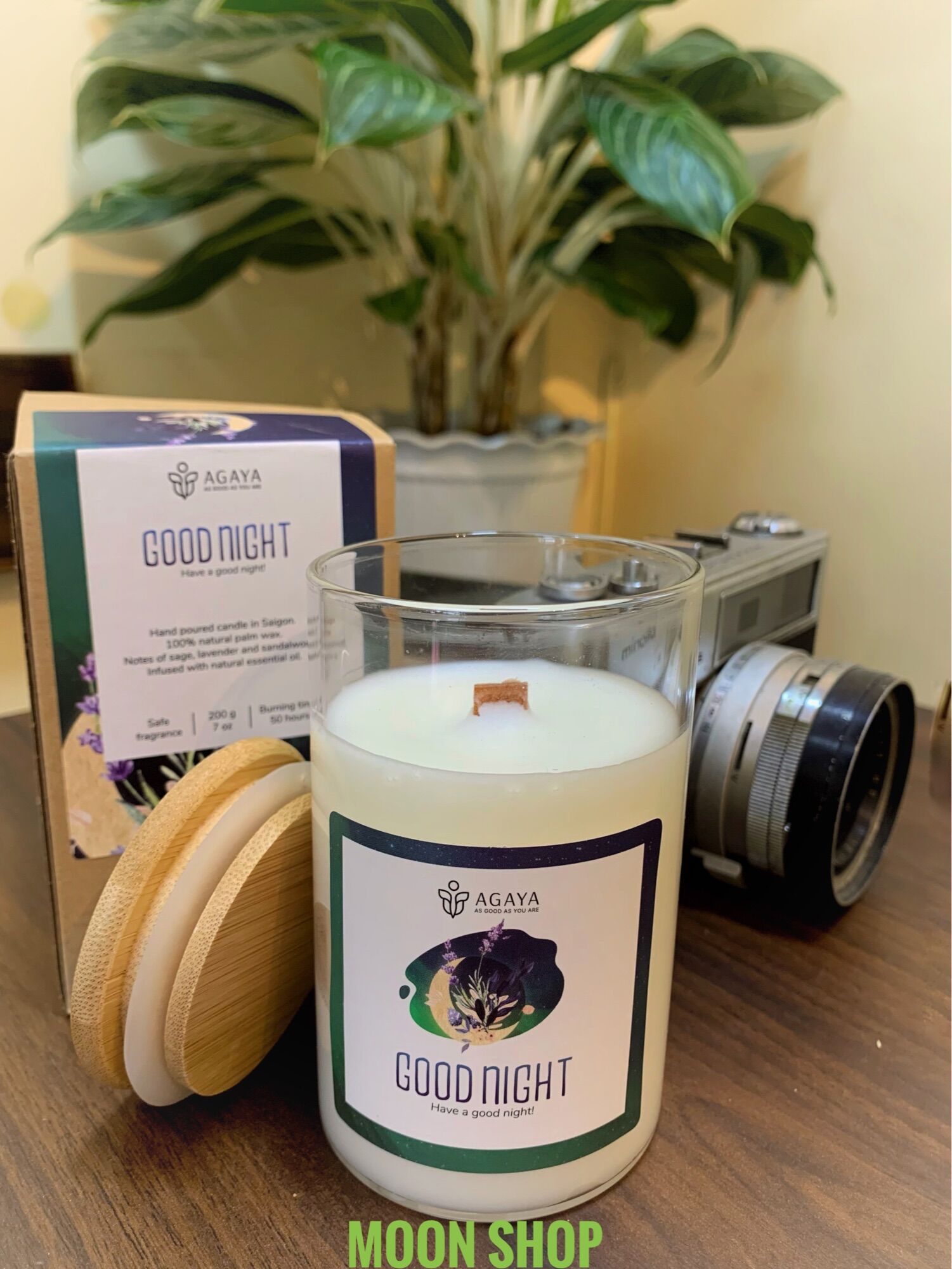 Nến thơm agaya/ candle cup- mùi goodnight - 100% thành phần thiên nhiên, thư giãn.