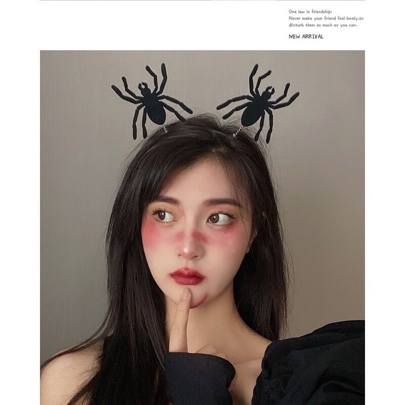 Cài Tóc Nhện Đen Phụ Kiện Hoá Trang Halloween