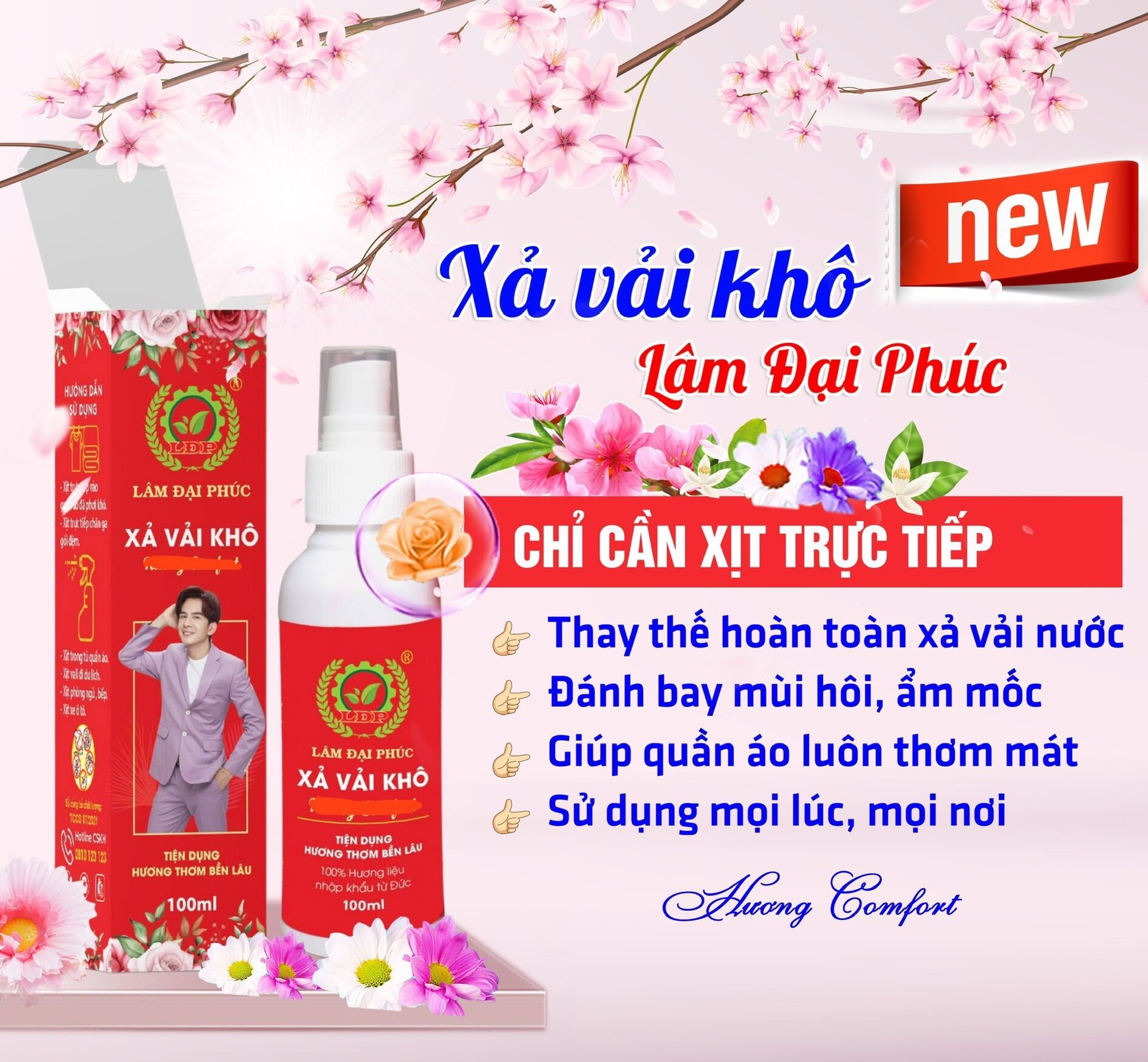 Combo 10 chai nước xả vải khô lâm đại phúc