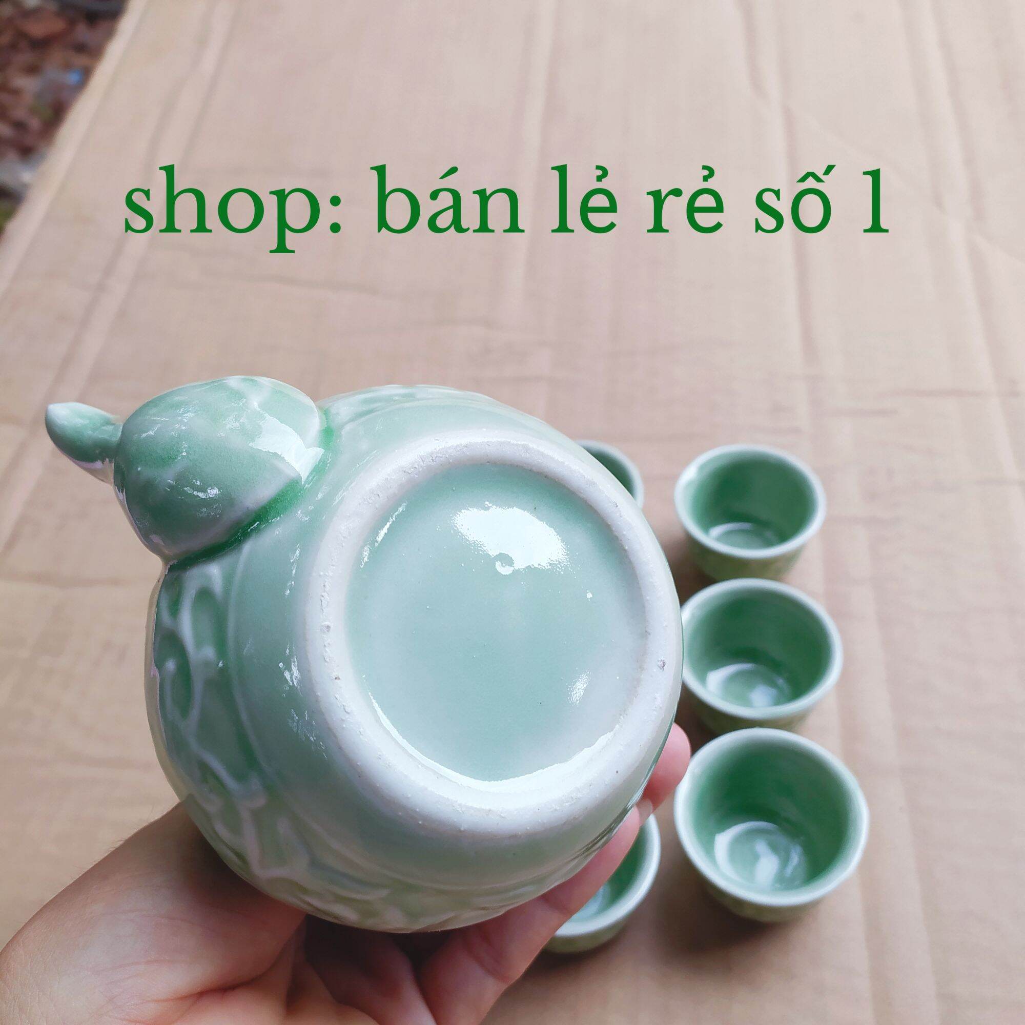 Ấm trà và chén trà gốm sứ bát tràng cao cấp Việt Nam