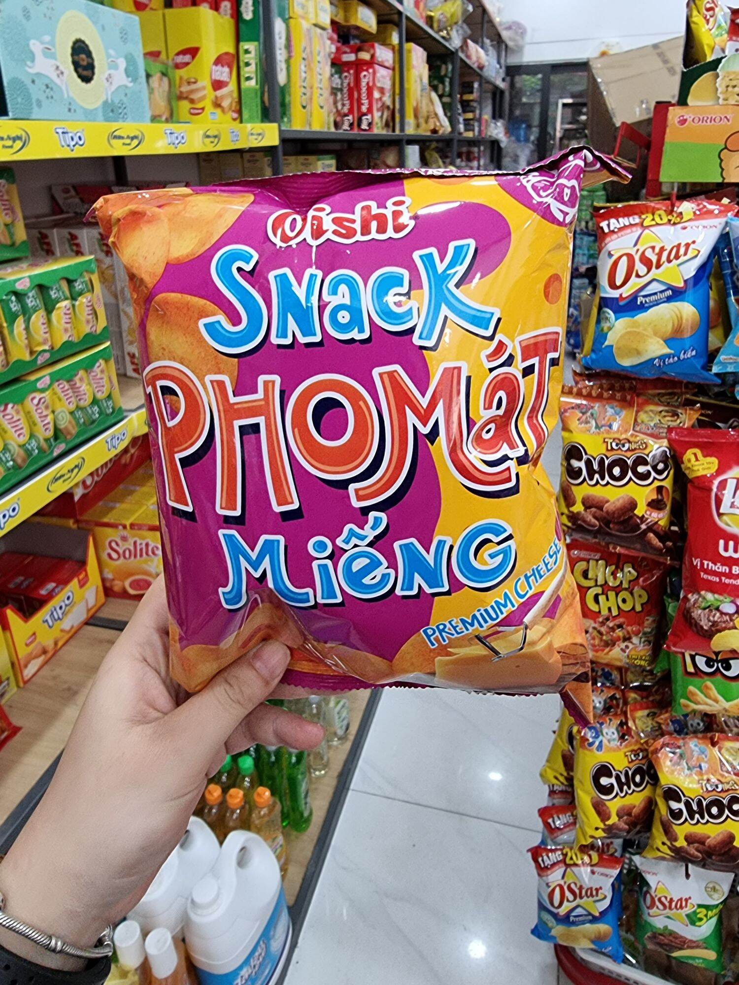 Bịch 10 gói snack bimbim Oishi pho mát 40g