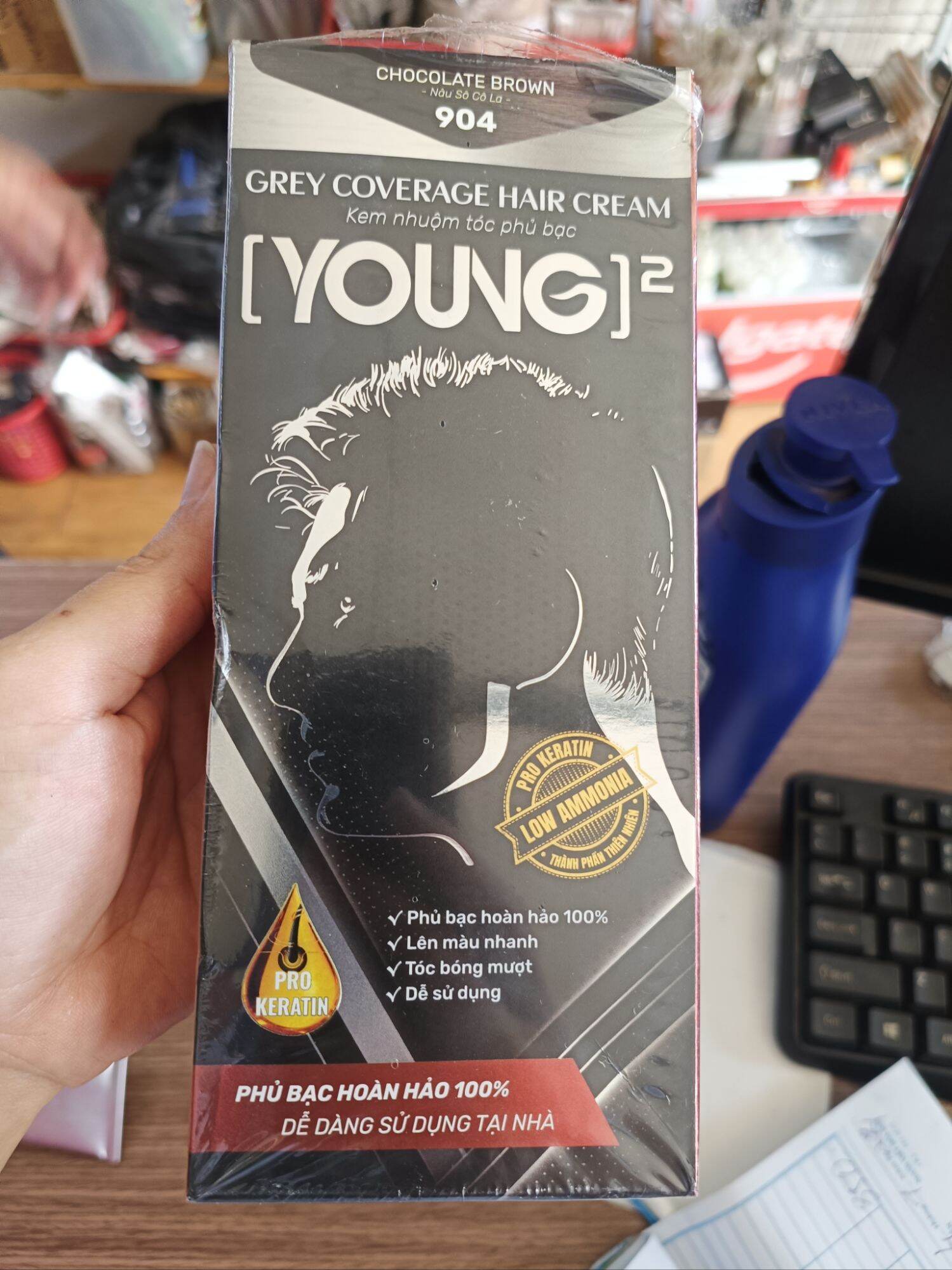 nhuộm phủ bạc 100% hàng cao cấp young