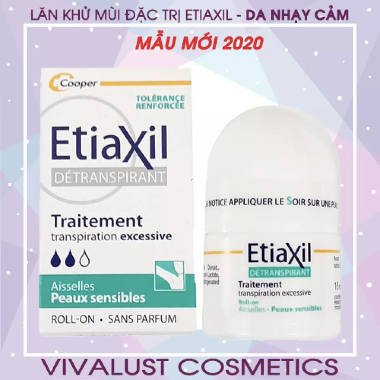 Lăn Khử Mùi Etiaxil Détranspirant Traitement Aisselles Peaux Sensibles 15Ml (Dành Cho Da Hỗn Hợp Da Nhạy Cảm)