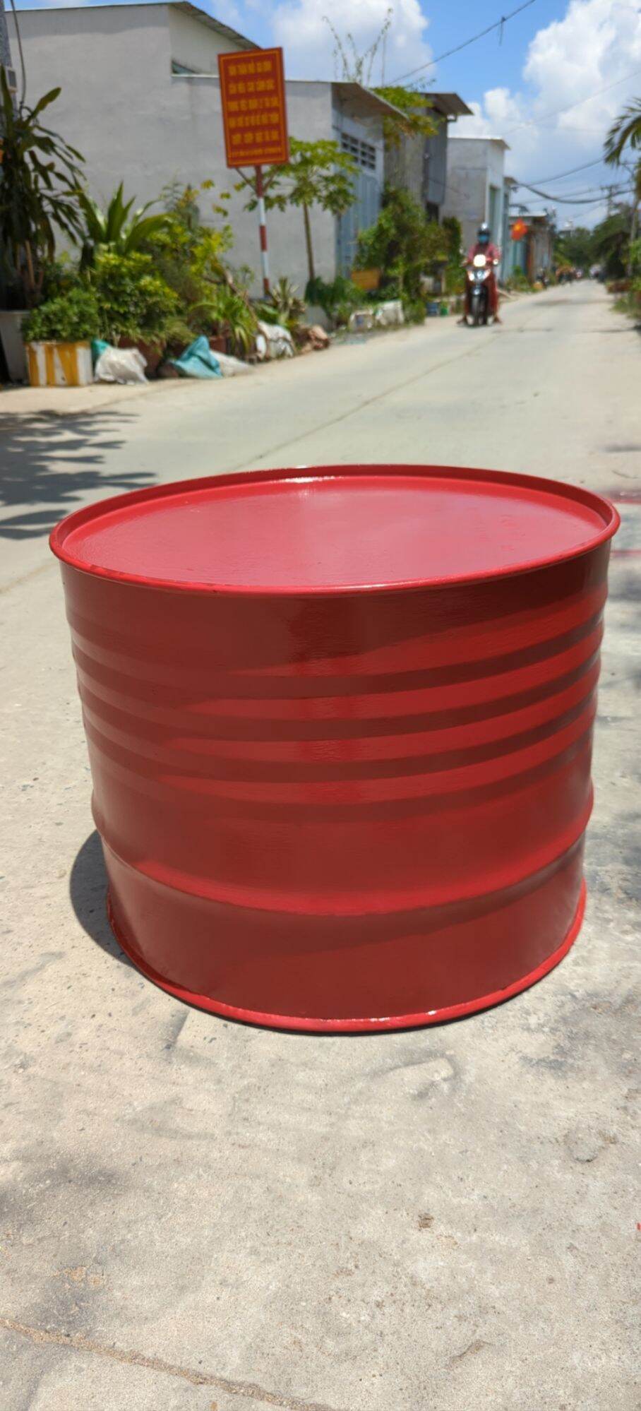 Thùng Phuy Cao 44cm (Toàn bộ Bằng Thép)