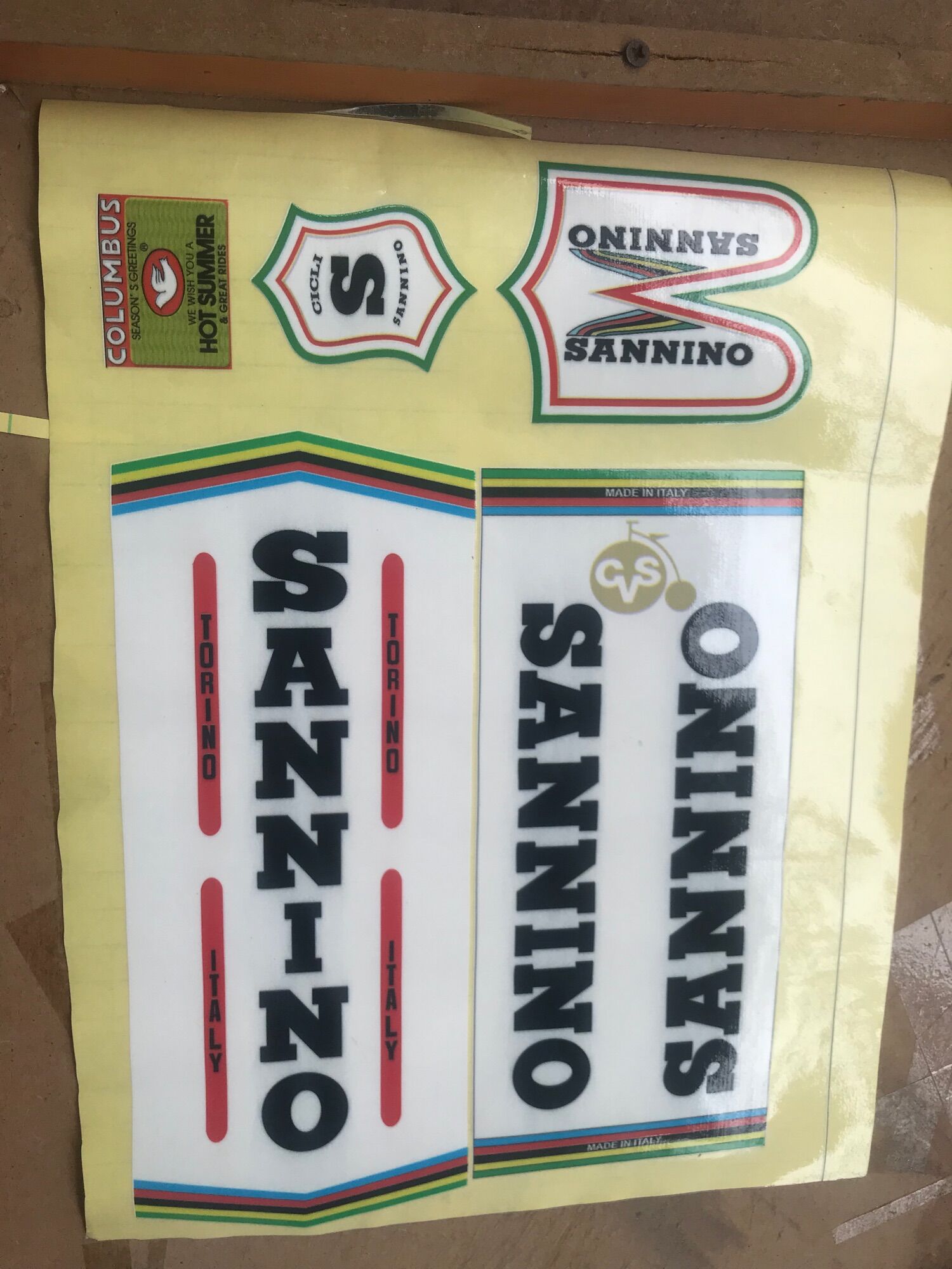 Decal tem xe đạp ITALY SANNINO