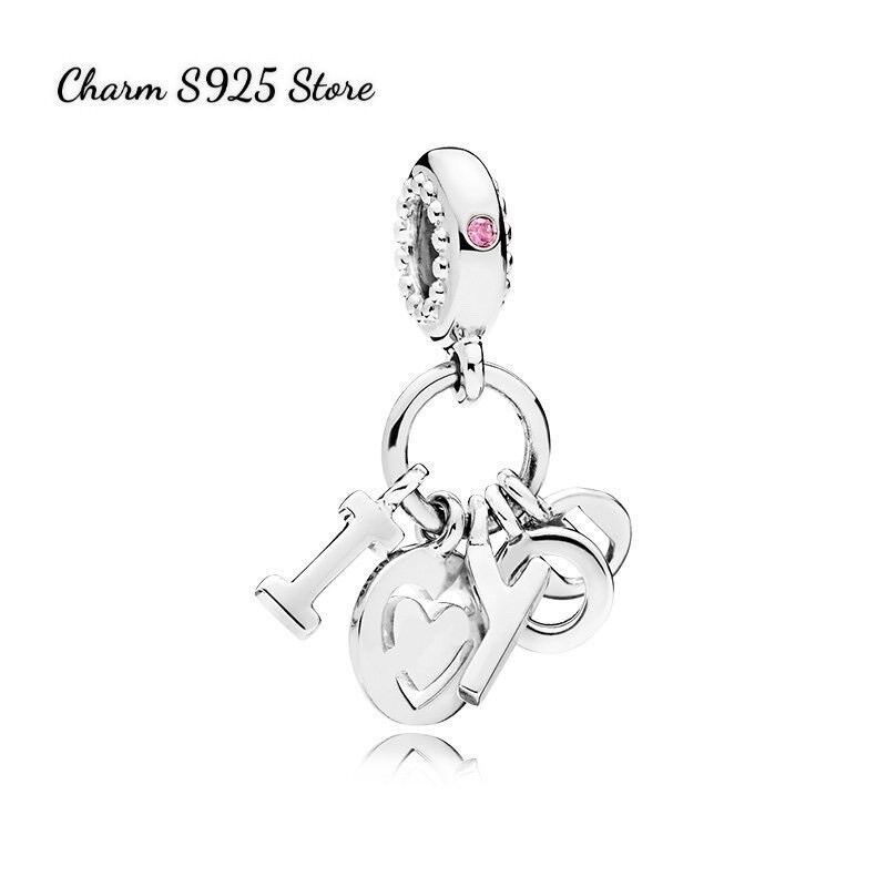 Charm pan ale treo iloveyou bạc s925 cao cấp
