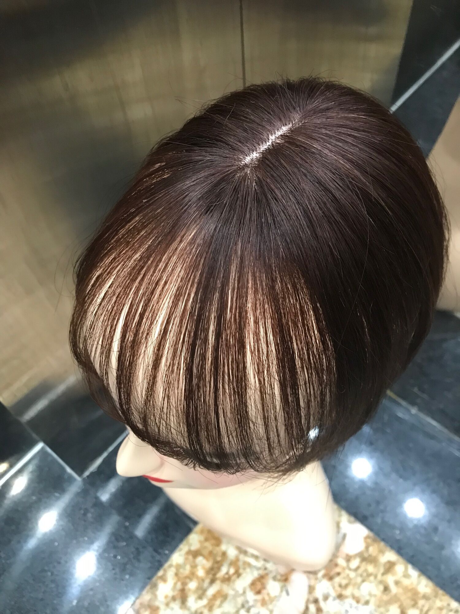 [TÓC THẬT] Mái Thưa 3D Có Da Dầu Cao Cấp Tóc Thật, Tóc Mái Thưa 3D Phủ Hói