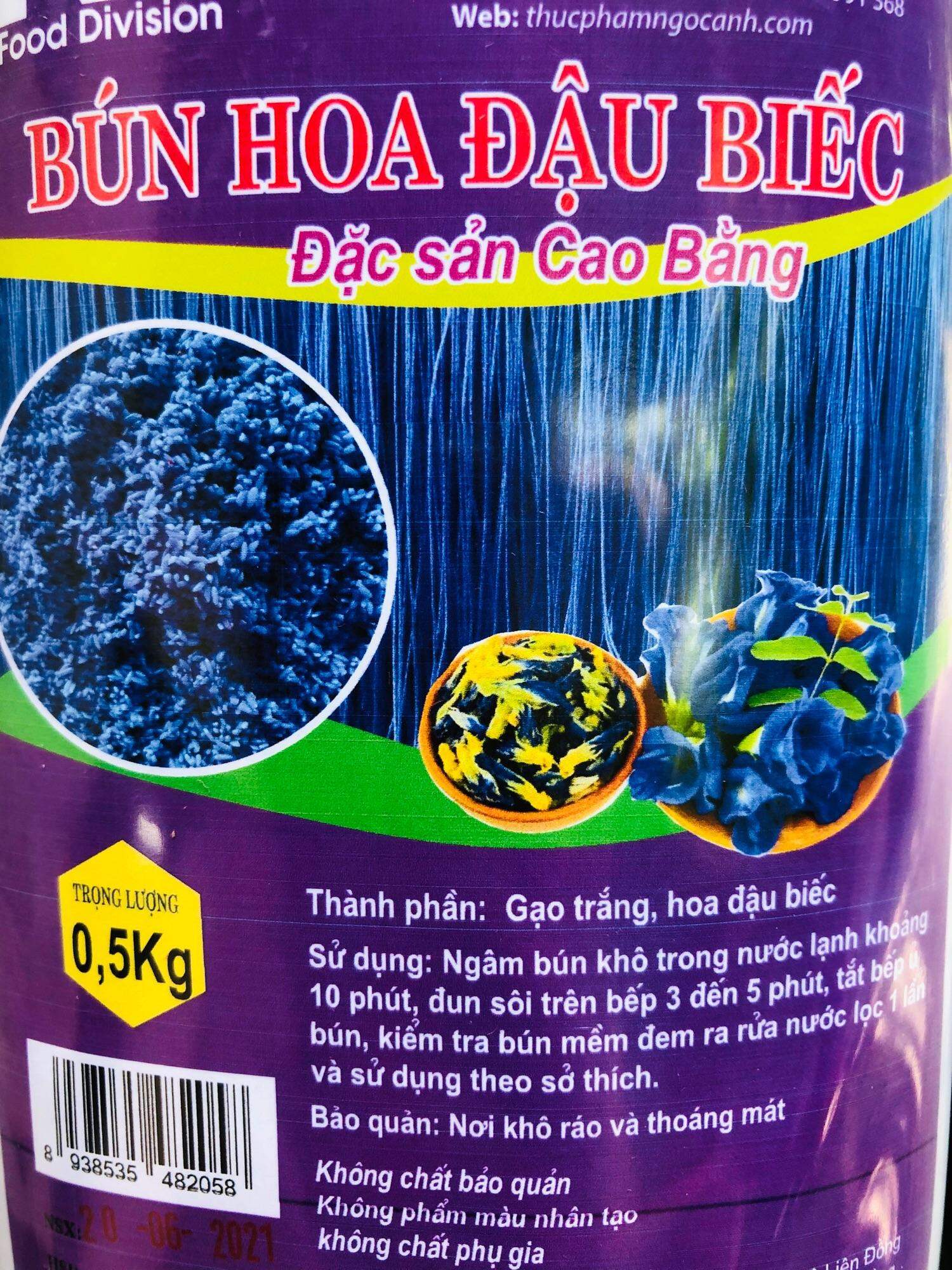 Thực Phẩm Eat Clean _Bún Hoa Đậu Biếc