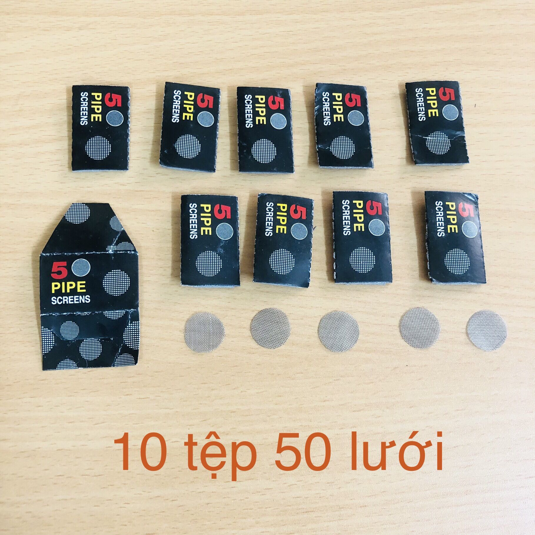 Combo 10 tệp lưới lót pipe , lưới mỗi tệp 5 cái . 25 lưới pipe screens .