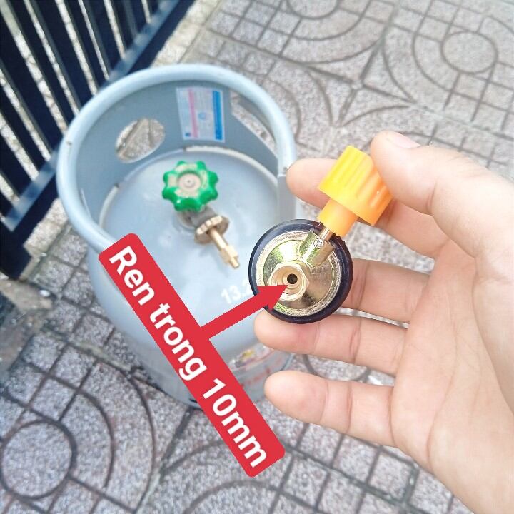 Combo Van Đầu Bình Gas Mini Đuôi Chuột Phi 8mm Và Bộ Hoa Khế Ty Chuột Bình Gas Gia Đình Tặng Kèm Cổ Dê