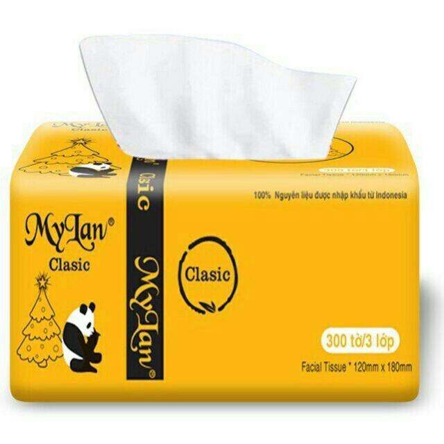 Bịch khăn giấy gấu trúc Mỹ Lan ( bịch 300 tờ 3 lớp)