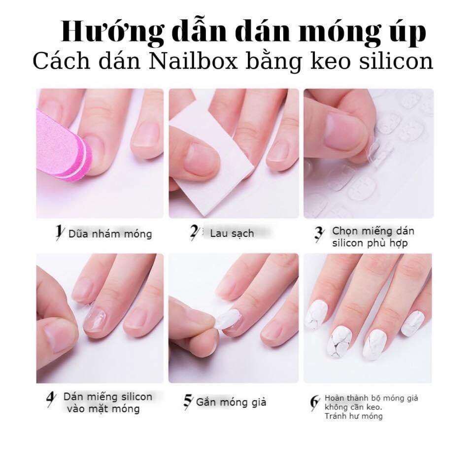 Mẫu nail tone trắng đen siêu ngầu