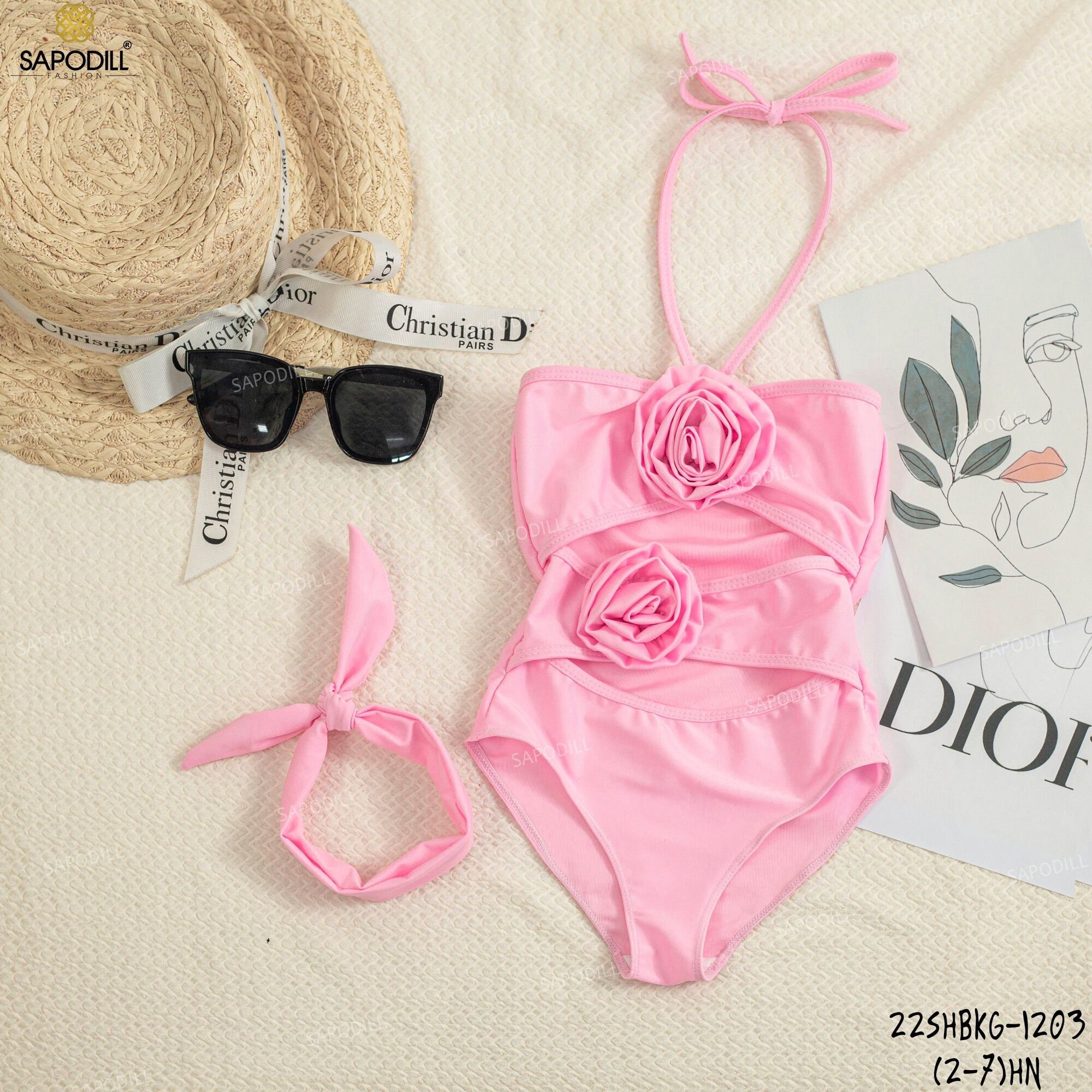 Đồ Bơi Bé Gái Kèm Băng Đô |Bikini Cho Bé
