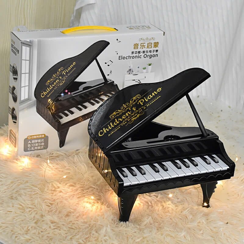 Đồ chơi đàn piano mini 14 phím kèm đèn cho bé