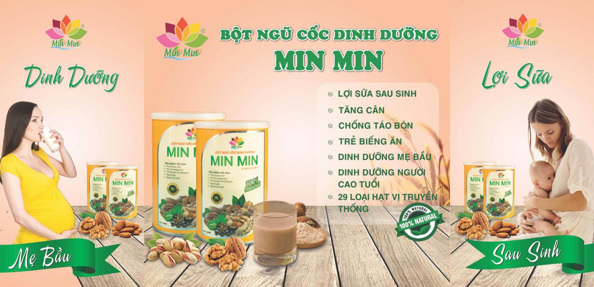 Combo 6 hộp Ngũ cốc Min Min