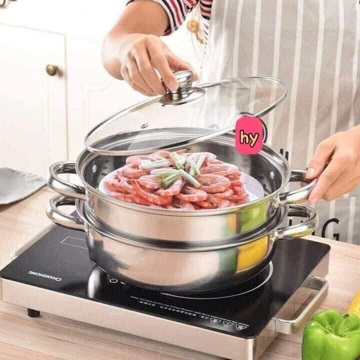 Nồi hấp 2 tầng 28cm siêu rẻ - gia dụng thủ đức