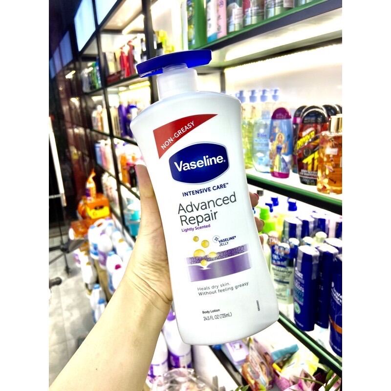 Sữa Dưỡng Thể Vaseline Intensive Care Advanced Repair Healing Moisture Lotion 600Ml Dành Cho Nhạy Cảm Dễ Kích Ứng